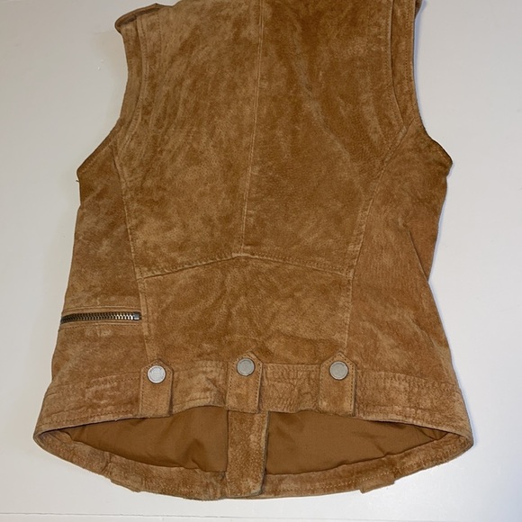 Blank NYC Tan Suede Boho Biker Moto Vest - Women’s Size XS - Picture 10 of 10